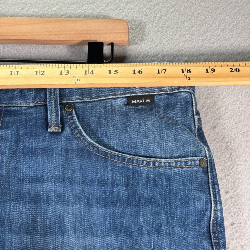 Mavi Matt Jeans Mens 35x32 Blue Lightwash Relaxed Straight Leg Denim Comfort - Picture 5 of 16